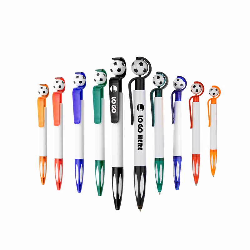 Soccer-Themed Plastic Ballpoint Pen