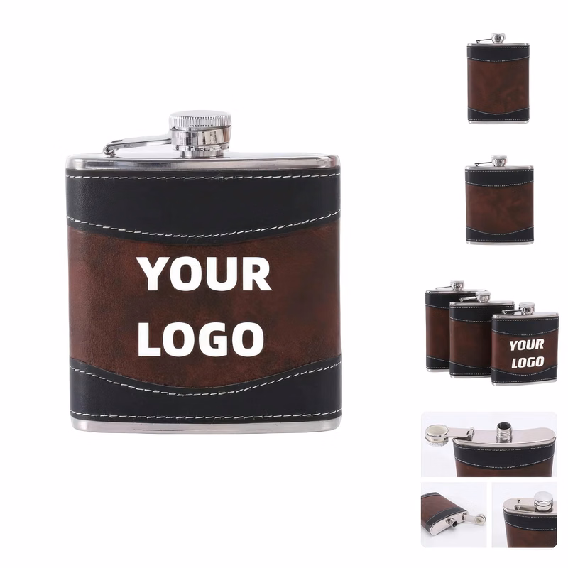 Custom 6 / 7 / 8 oz Stainless Steel Hip Flask