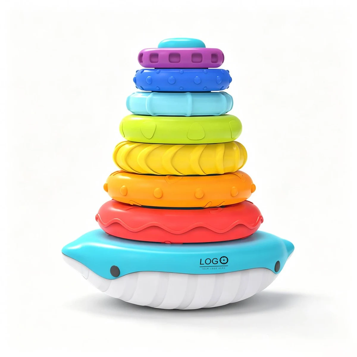 Whale Rainbow Stacking Ring Toy 1