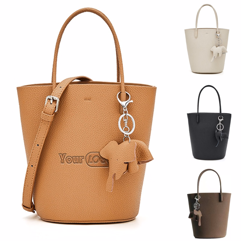Genuine Leather Hobo Bucket Tote Purse For Women