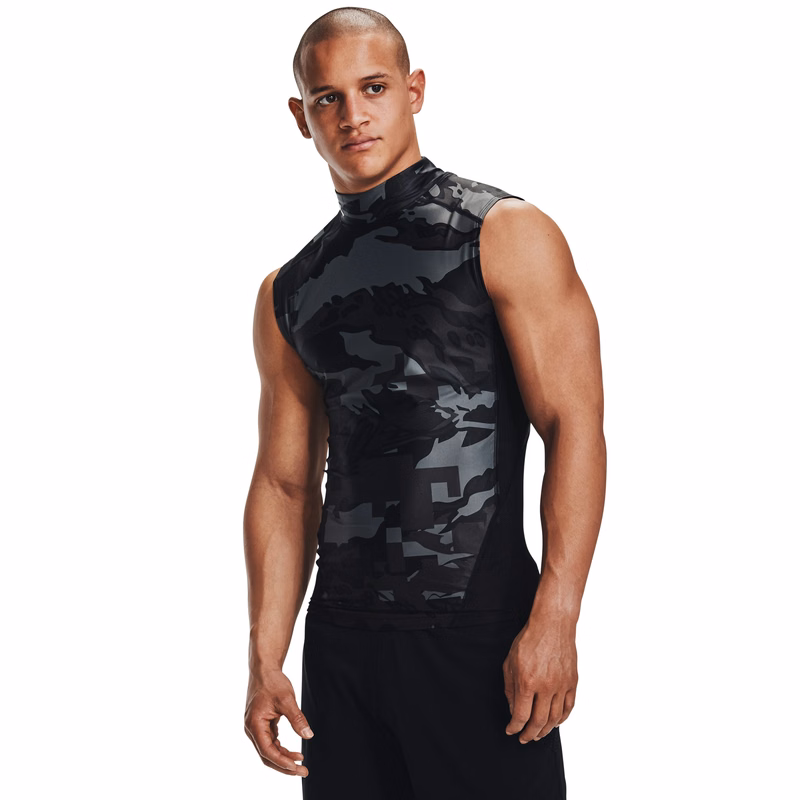 Men's UA Iso-Chill Compression Mock Printed Sleeveless 