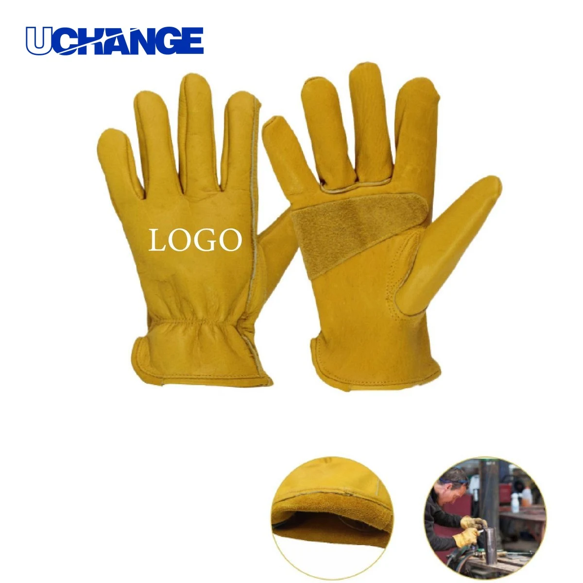 Cowhide Leather Work Gloves for Industrial Use 1