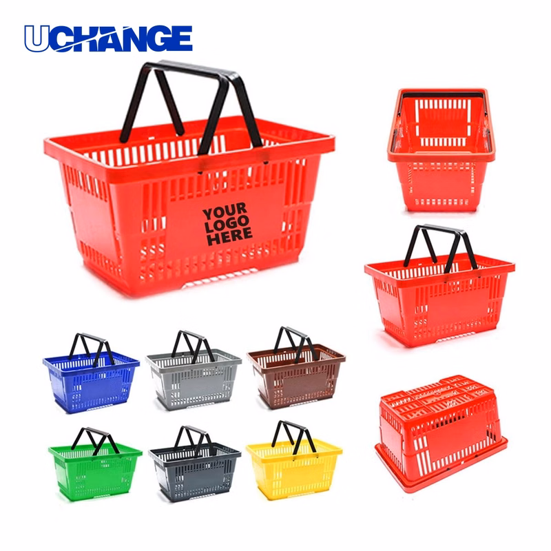 Plastic Shopping Basket with Handles