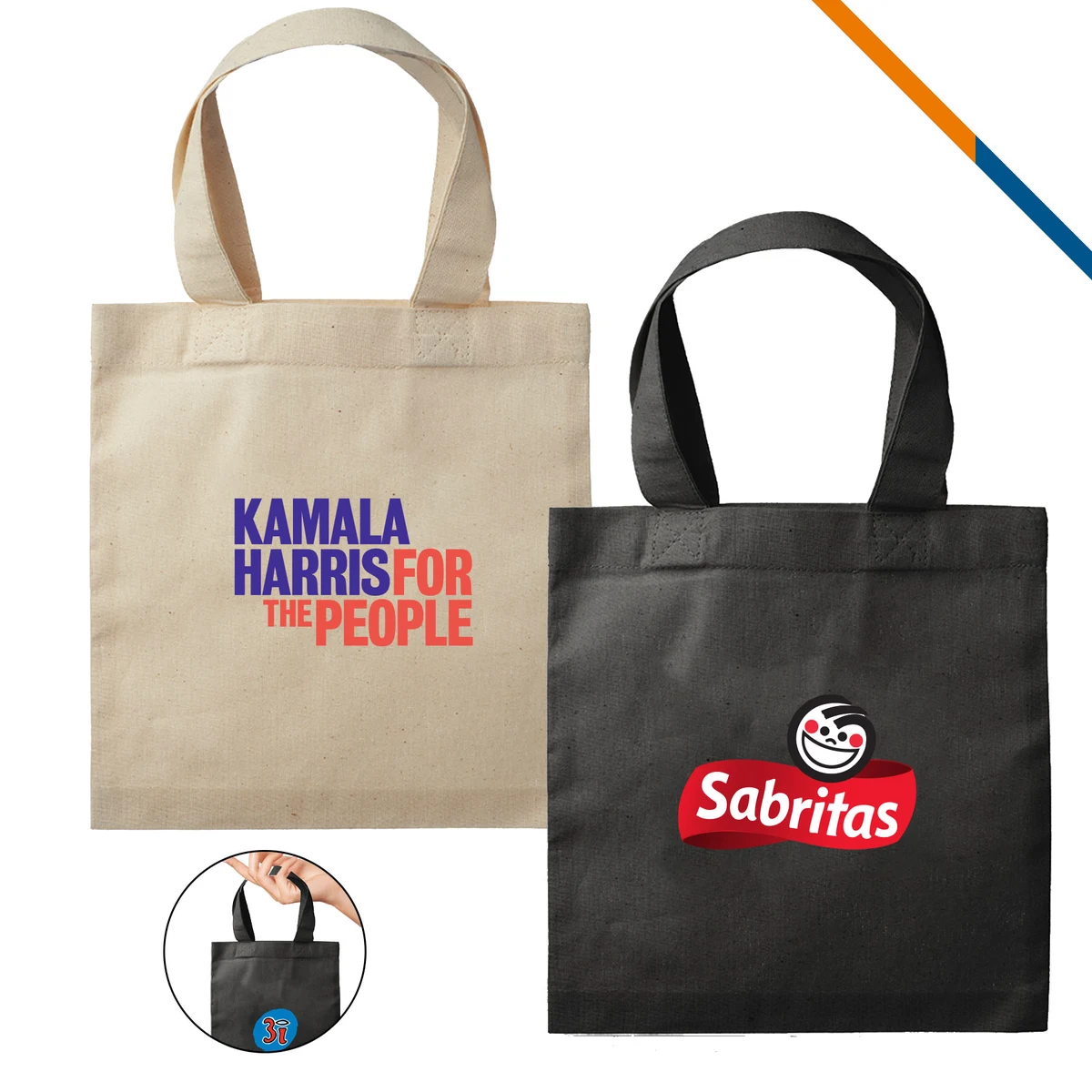 GiftSip Mini 4 OZ. Cotton Gift Bag, custom tote bag with logo imprint 1