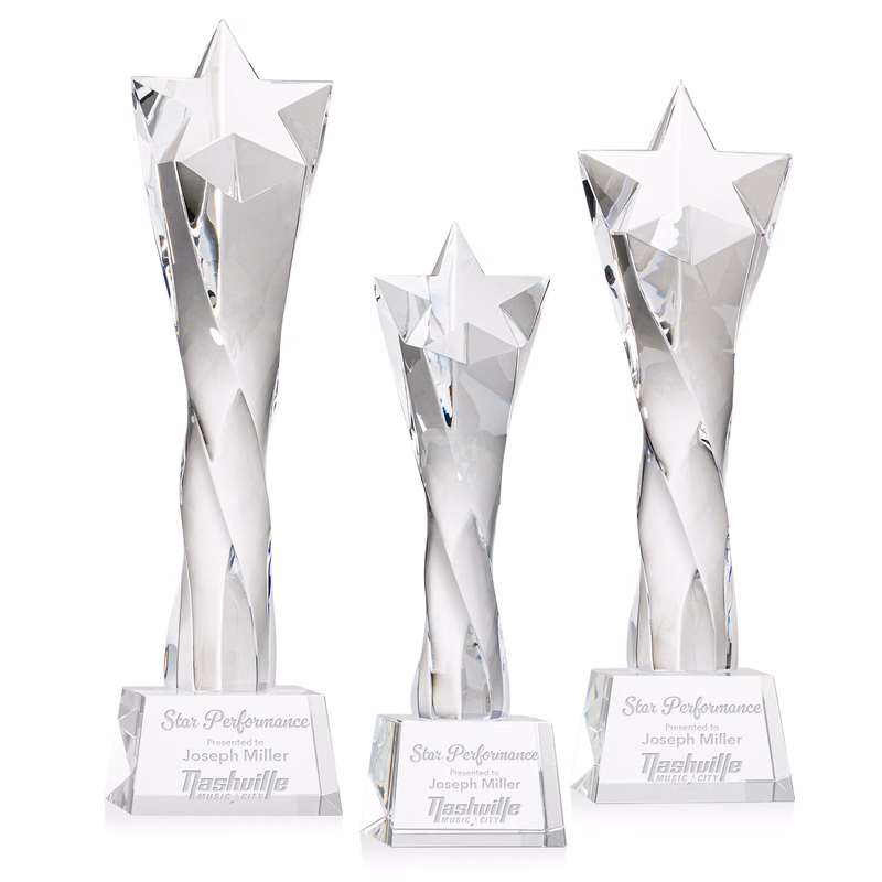 Arlington Star Award on Robson Base - Clear
