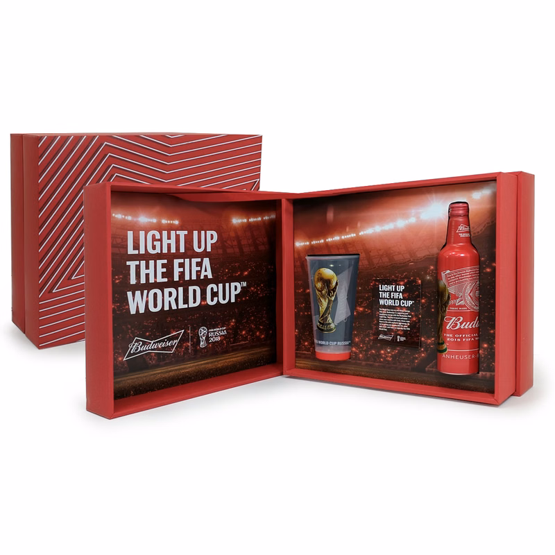 Custom Printed Full Color Hinged Soft Touch Luxury Gift Box - 6x6x2