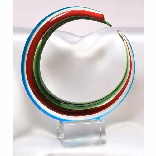 Multi Color Art Glass Sculpture