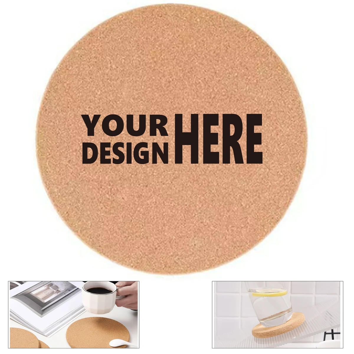 Round-Shaped Cork Coaster for Cups 1