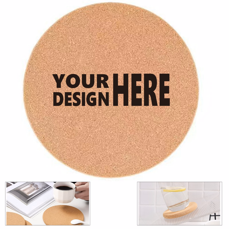Round-Shaped Cork Coaster for Cups