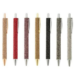 Full Diamonds Click Activated Metal Pen 1