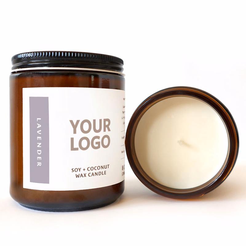 8 oz Hand-Poured Lavender Candles
