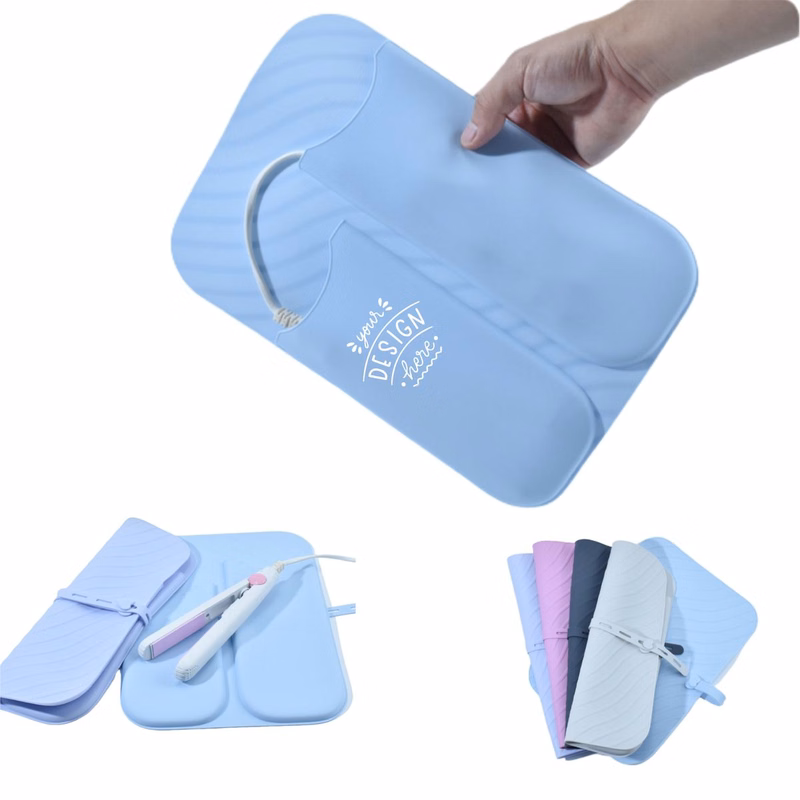 Heat Resistant Silicone Mat Pouches For Hot Hair Tools & Curling Irons