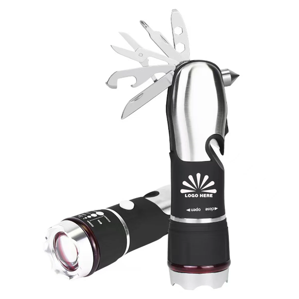 Custom-Logo Safety Hammer with Built-in Flashlight 1