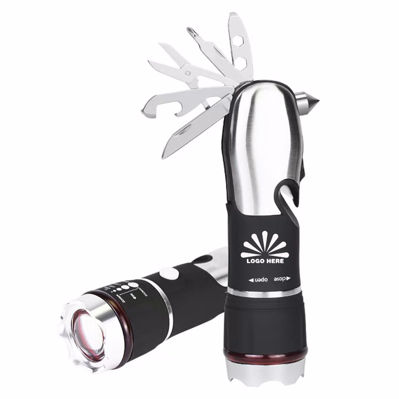Custom-Logo Safety Hammer with Built-in Flashlight