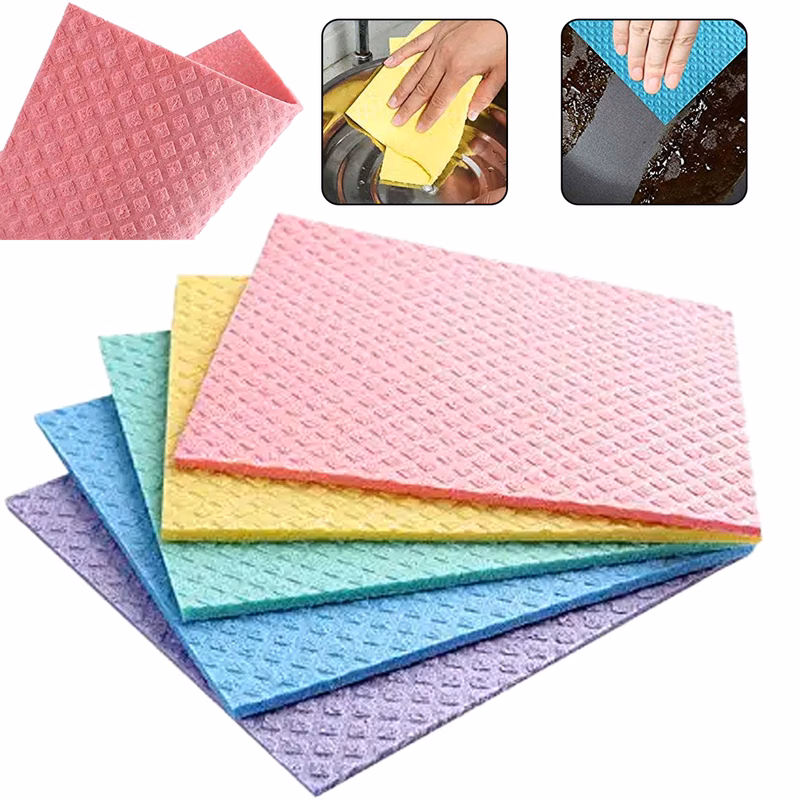 Reusable clean Cellulose sponge cloth Absorbent wipes