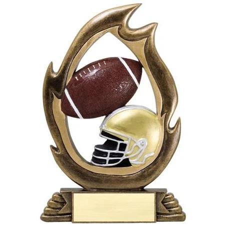 7 1/4" Tall Football Flame Series Award 1