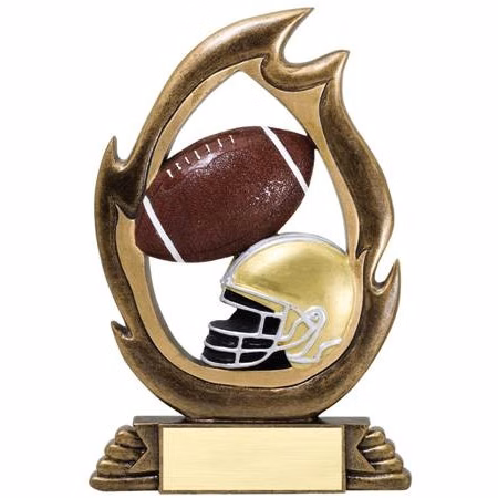 7 1/4" Tall Football Flame Series Award