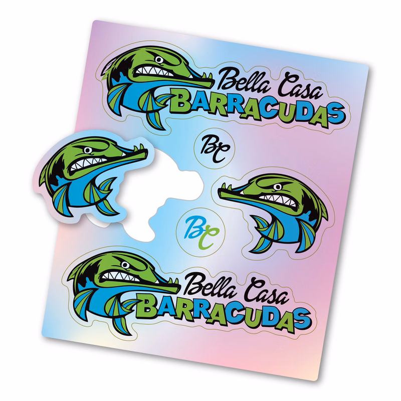 Rainbow Holographic Custom Decal Sticker Sheet - 16 - 20 Square Inch