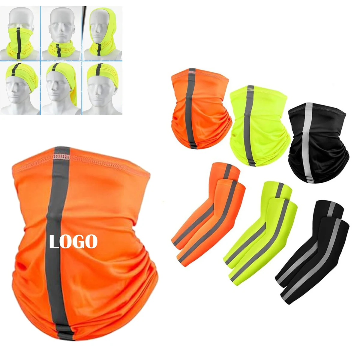 Reflective Neck Gaiter Arm Sleeve 1