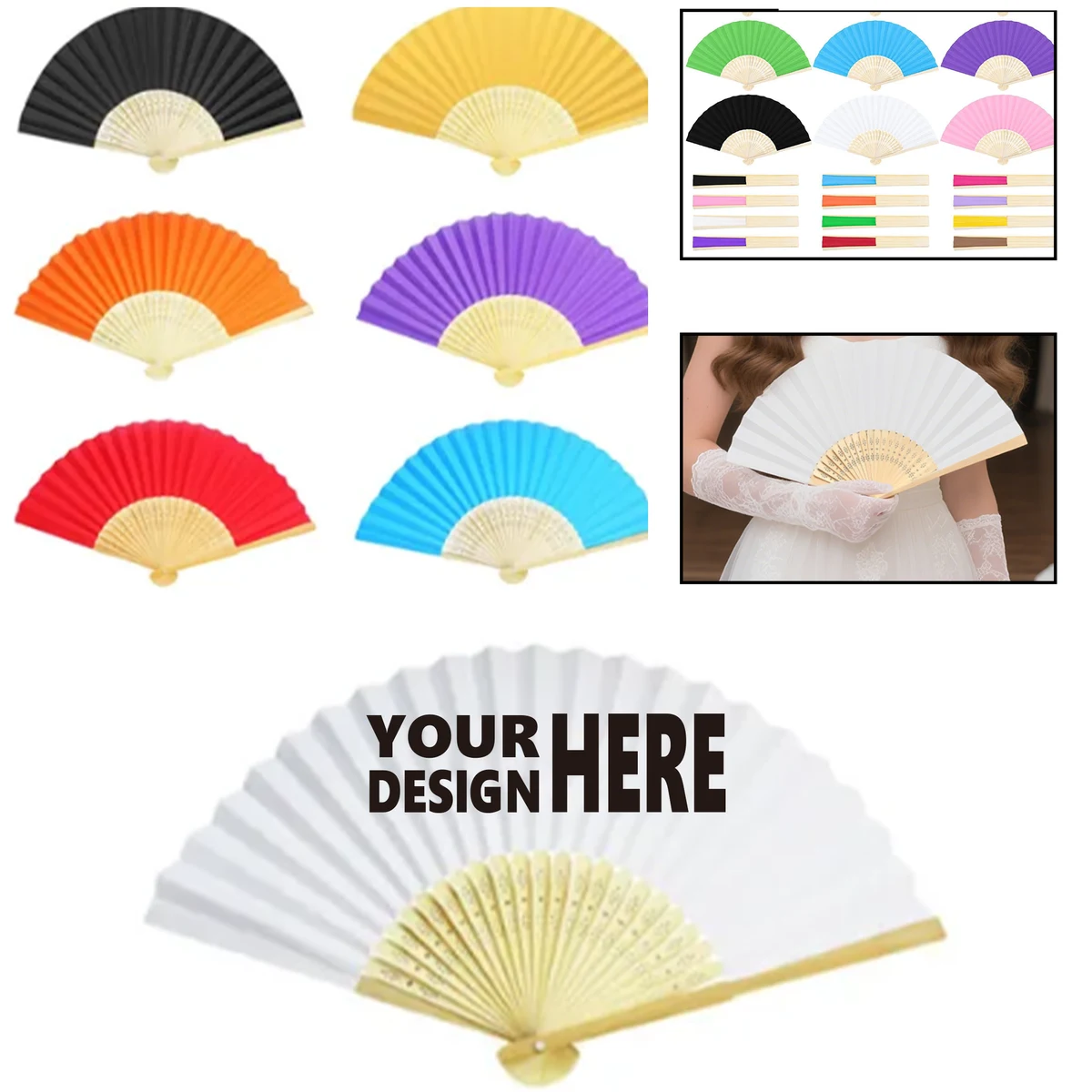 Personalized Printed Hand Fan with Logo 1