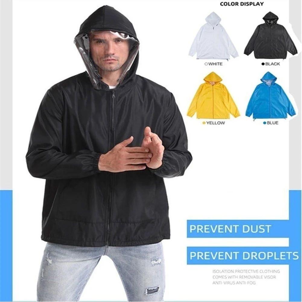 Washable Civil Epidemic Prevention Suit Hooded With Mask 1