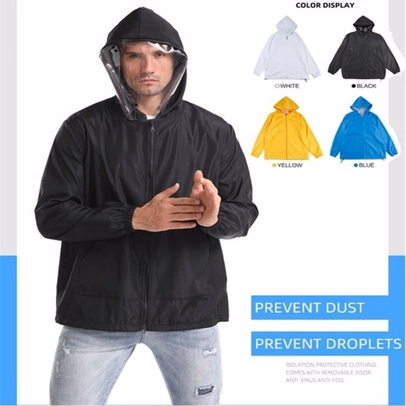 Washable Civil Epidemic Prevention Suit Hooded With Mask