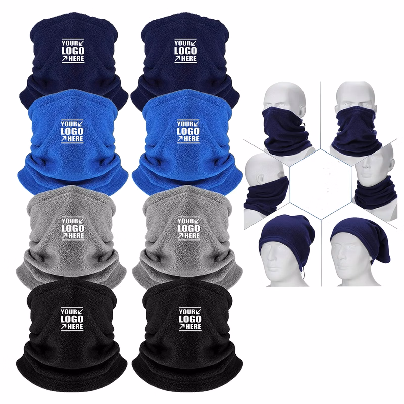 Drawstring Windproof Fleece Neck Warmer Gaiter