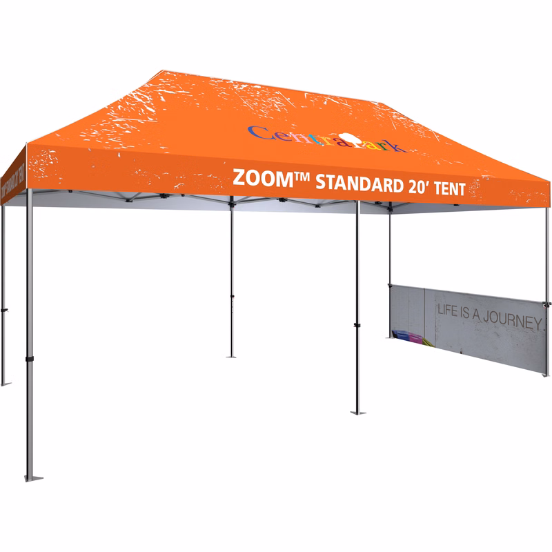20' Zoom Tent Single-Sided Half Wall Graphic Kit