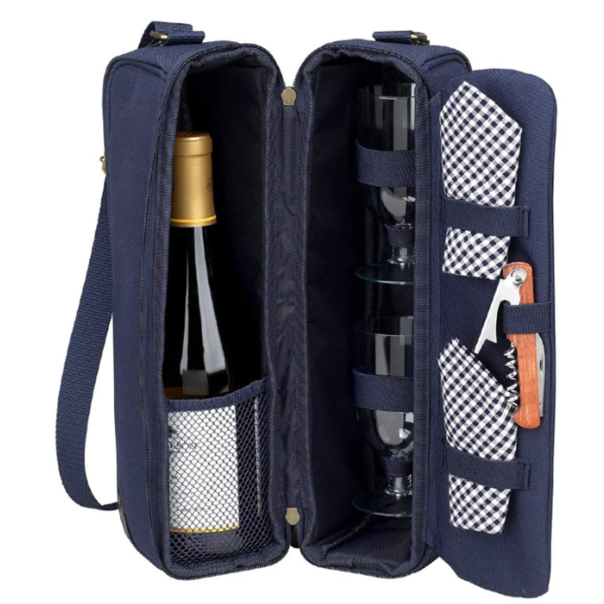 Custom Premium luxury Portable Wine Tote Bag 1