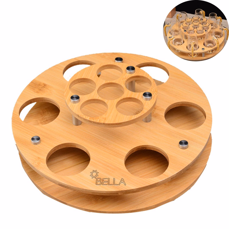 Wood Glasses Cup Serving tray