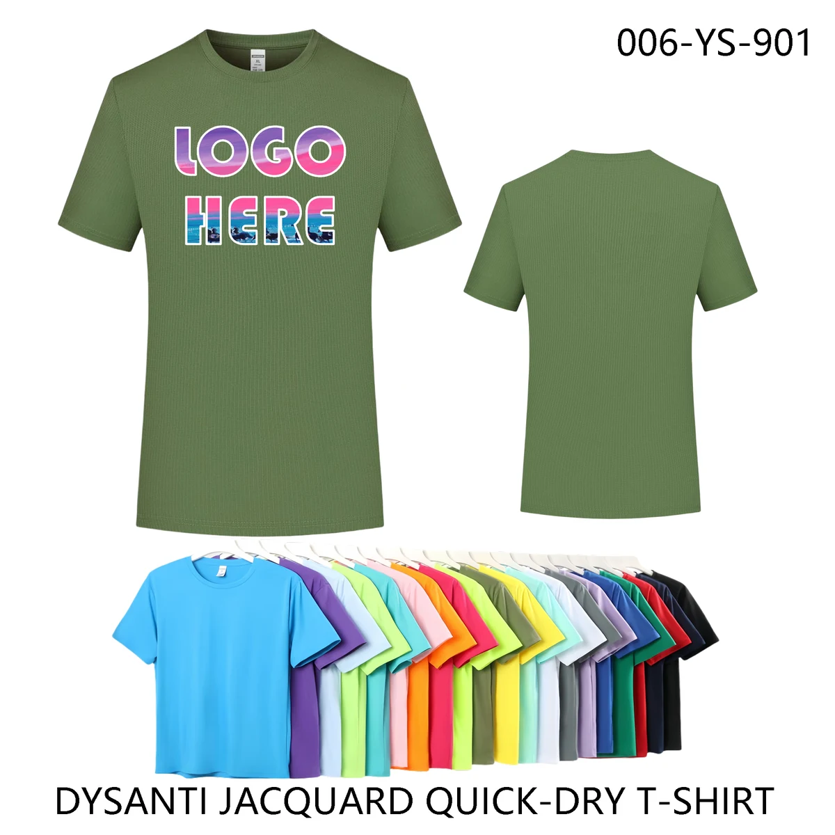Personalized Moisture Wicking T-Shirt | Bulk Custom Colors 1