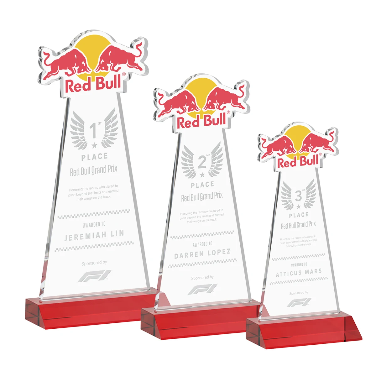 EdgeCraft Tapered Award on Mitered - Red (via Air) 1