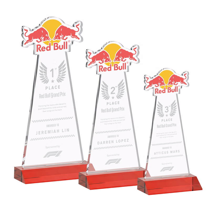 EdgeCraft Tapered Award on Mitered - Red (via Air)