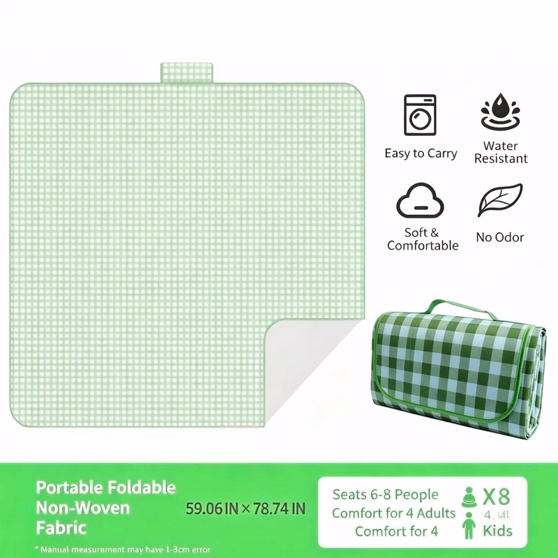 Plaid Foldable Picnic Blanket