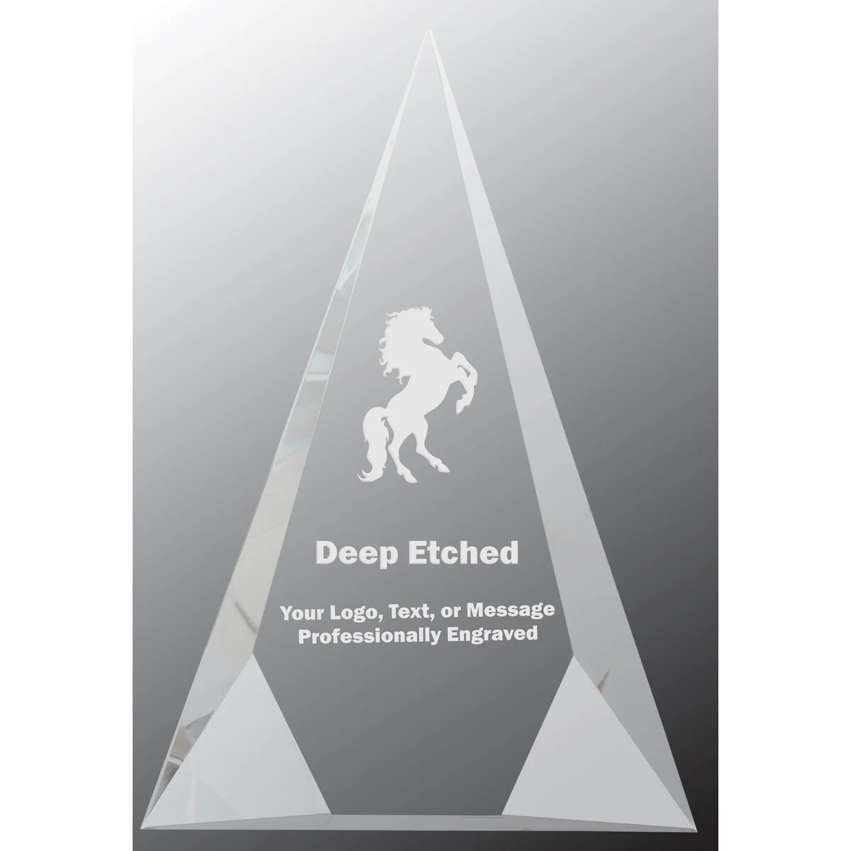 7" x 10" Crystal Facet Triangle Award 1