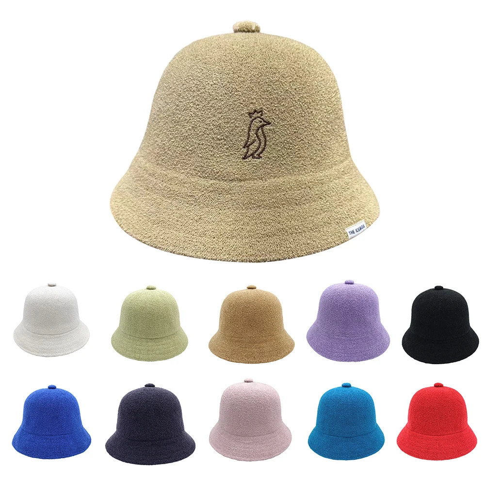Custom Embroidered Bermuda Casual Terry Cloth Bucket Hat 1