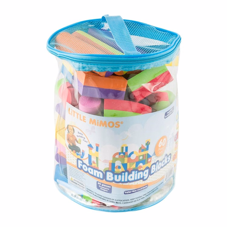 Foam Building Blocks Sets - 60 Pieces Ages 3+