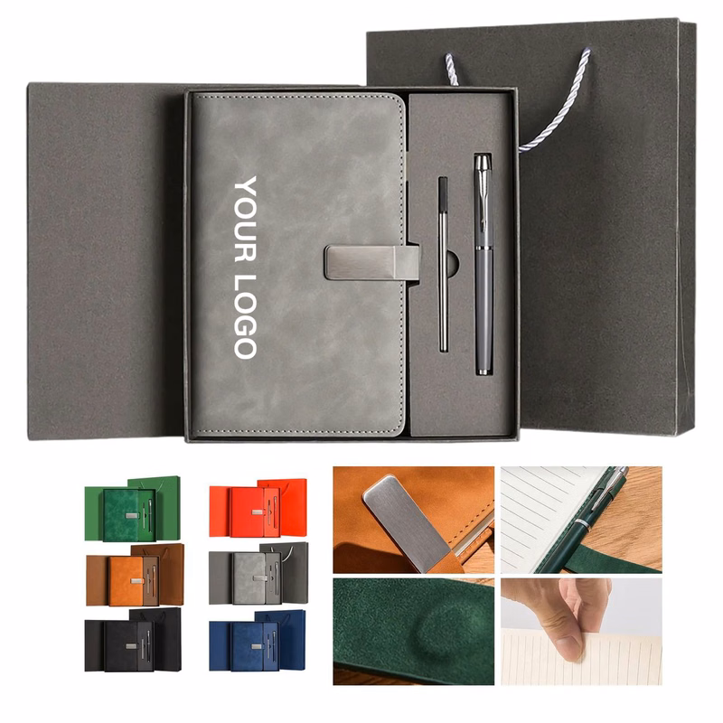 Custom Office Gift Set with Notebook, Pen, and Refill