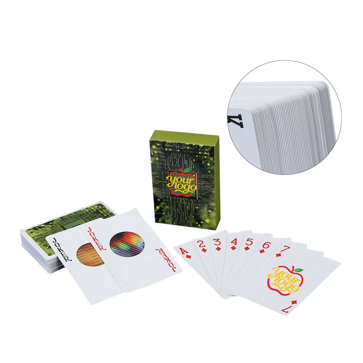 Customizable Durable White-Core Poker Cards for Custom Branded Gaming 1