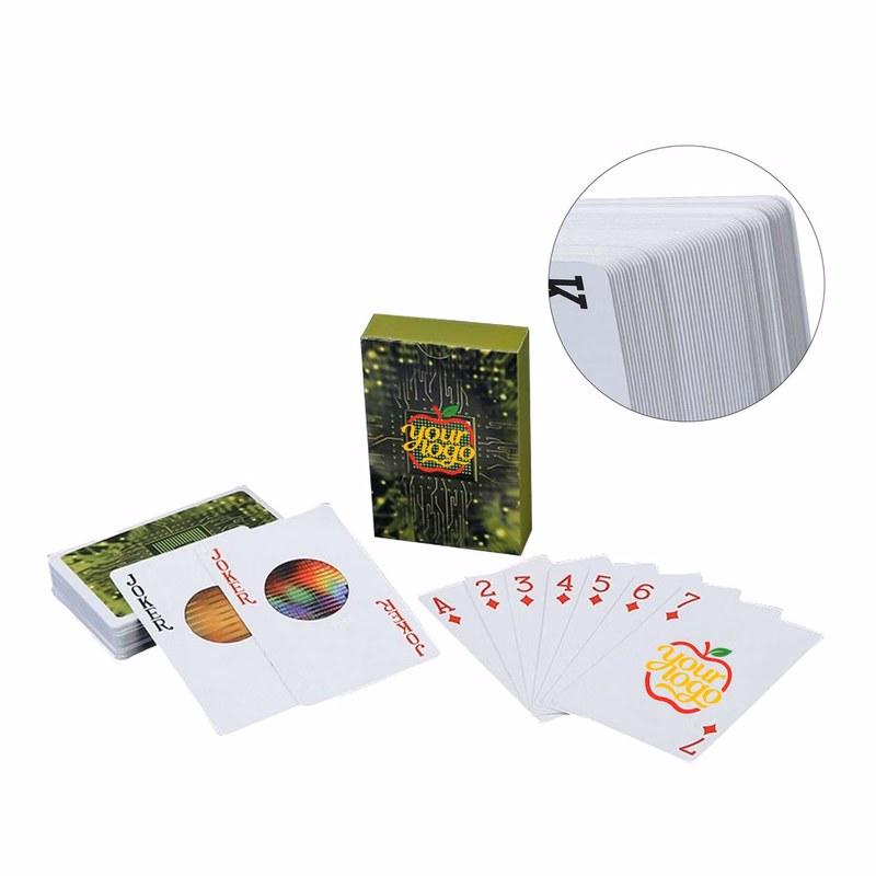 Customizable Durable White-Core Poker Cards for Custom Branded Gaming