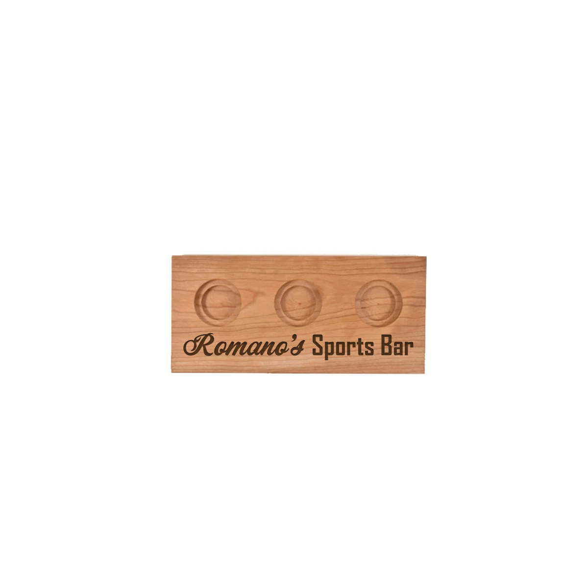 Cherry Rectangular 3-Slot Sampler Board 1