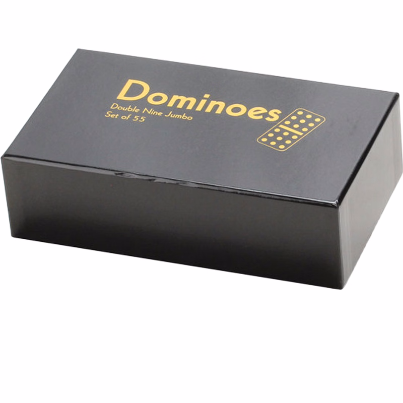 DOUBLE 9 JUMBO DOMINOES 2 PC SET w/ SPINNER.
