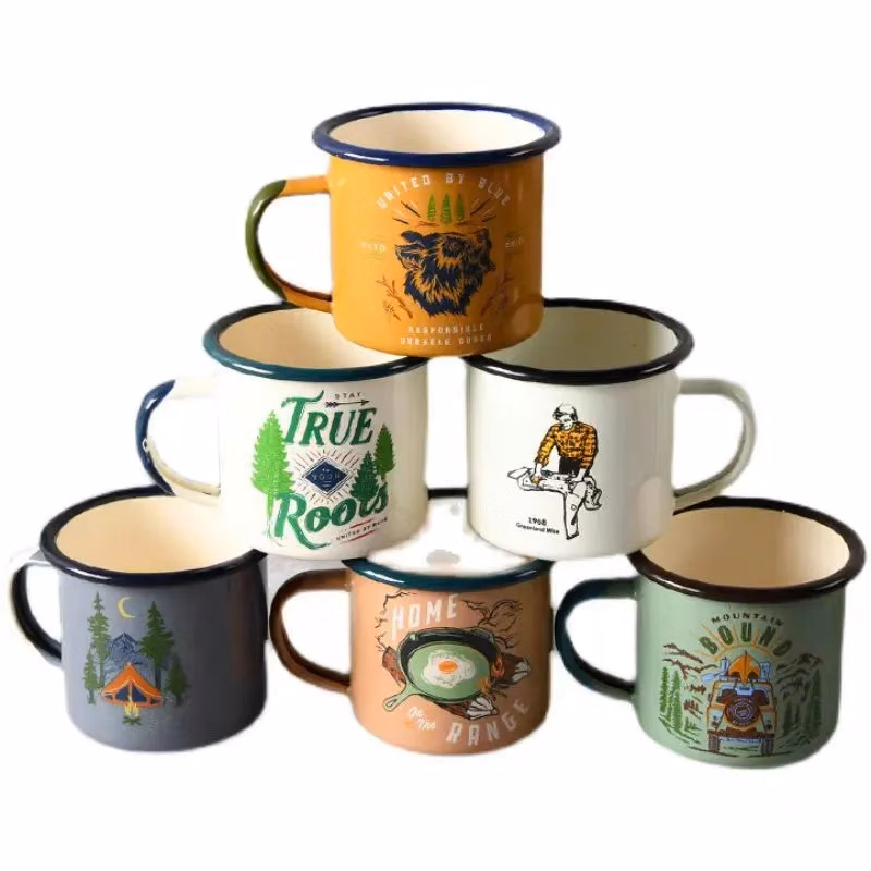 European Style Colorful Enamel Mugs