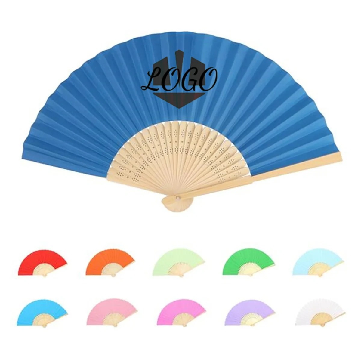 Folding Paper Bamboo Hand Fans 1