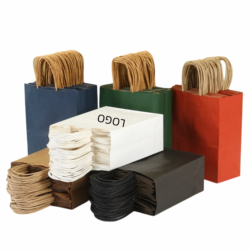 Festive Shopping Gift Kraft Paper Bag