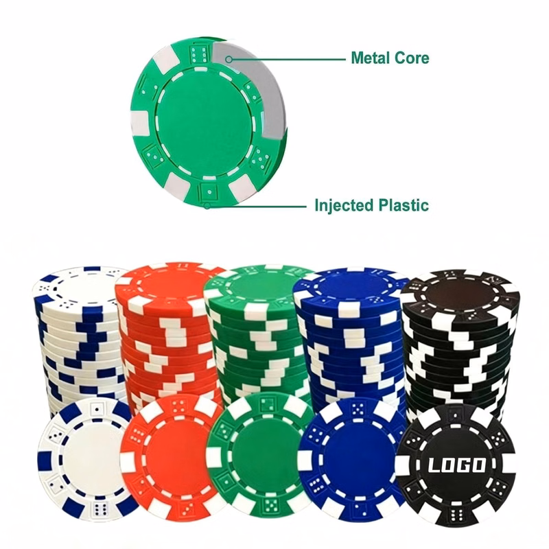Premium 11.5g Dual Injection Poker Chips with Metal Core