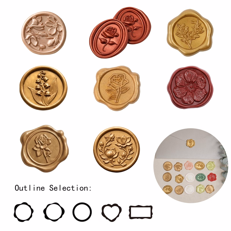 Custom Embossed Wax Seal Stickers
