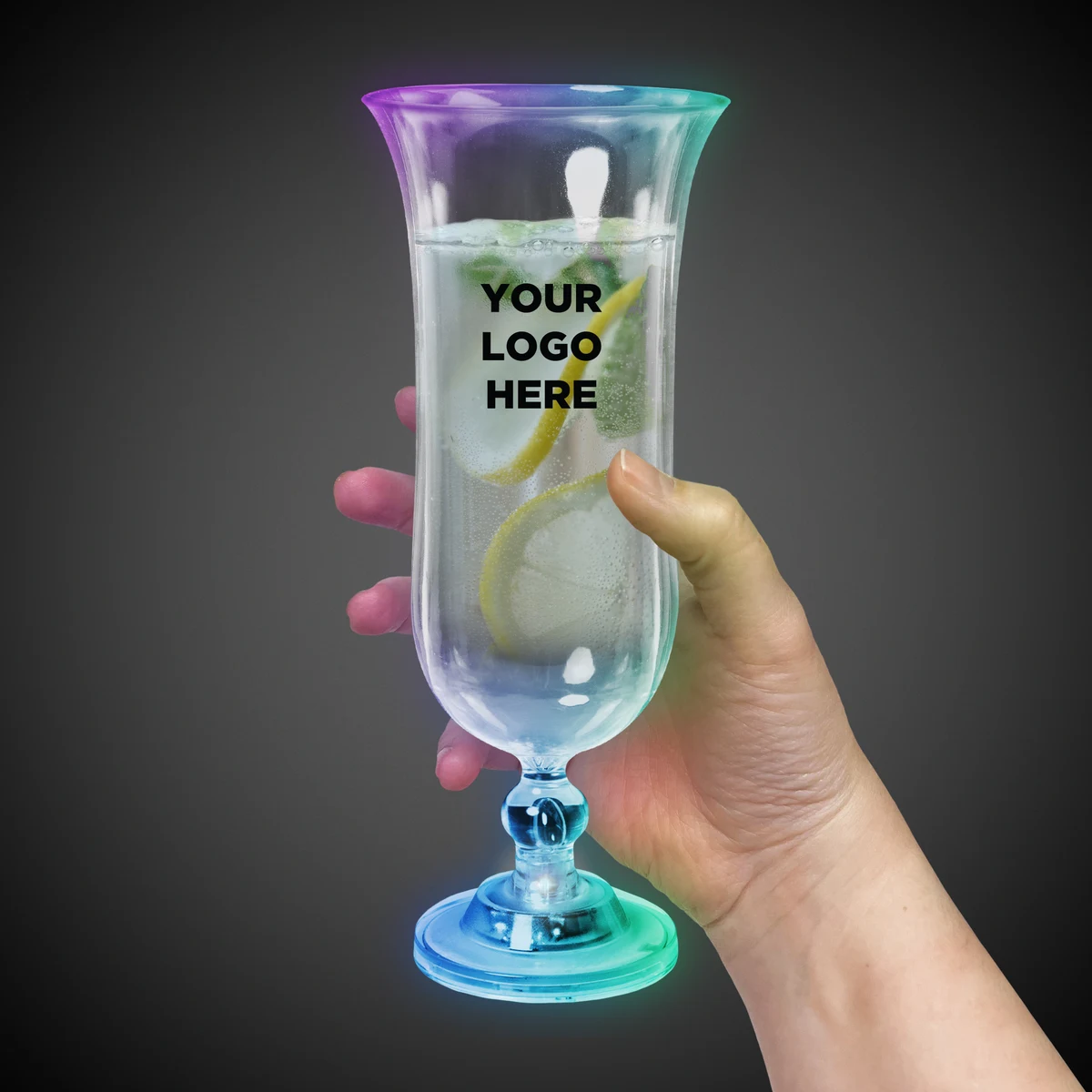 16 oz. Light Up LED Glow Hurricane Glass 1