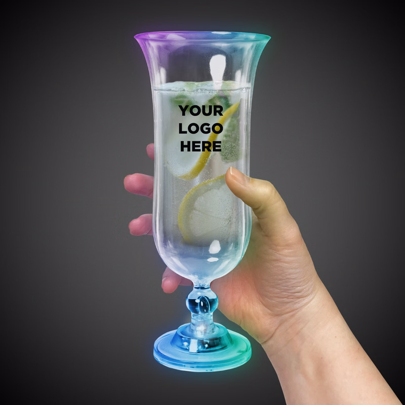 16 oz. Light Up LED Glow Hurricane Glass