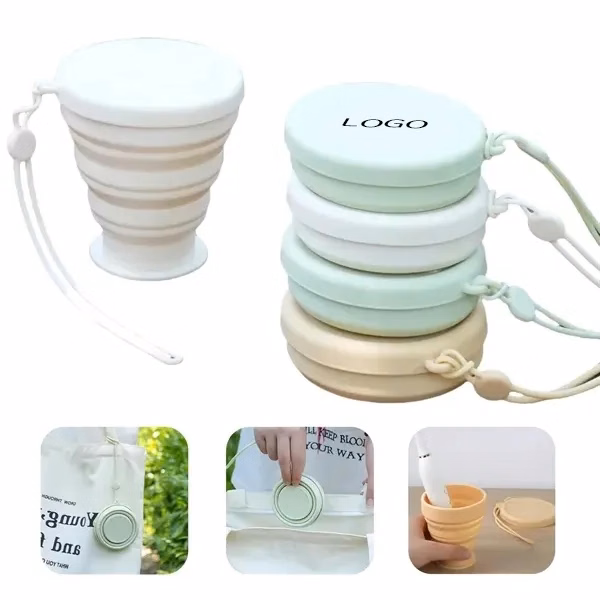 Portable Silicone Water Cup with 7 oz Foldable